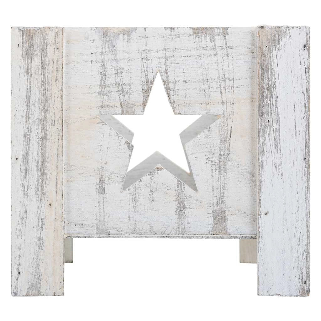 Cesto in legno bianco 16,5x16,5x15h
