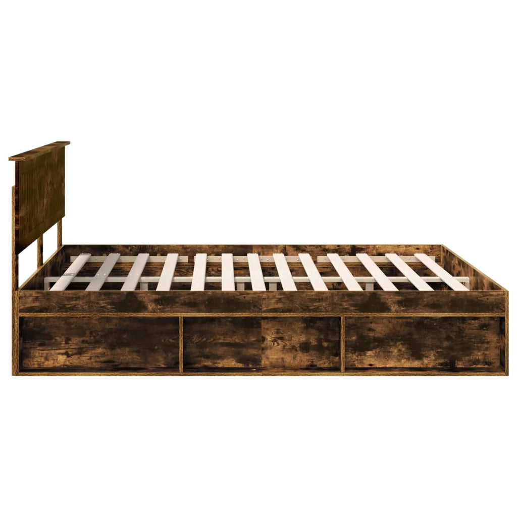 Struttura del letto Rovere fumé 180 x 200 cm Pino massello 3410568