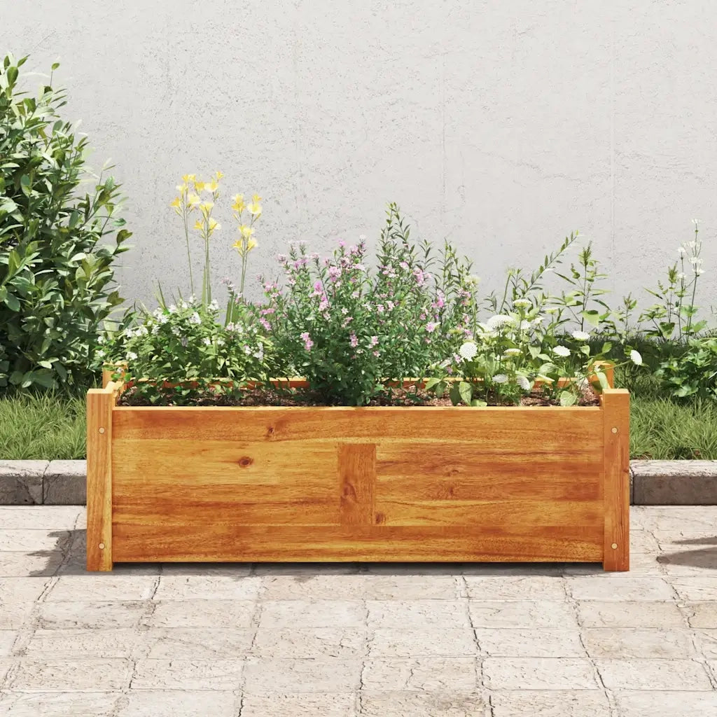 Letto Rialzato da Giardino in Legno di Acacia 76x27,6x25 cm