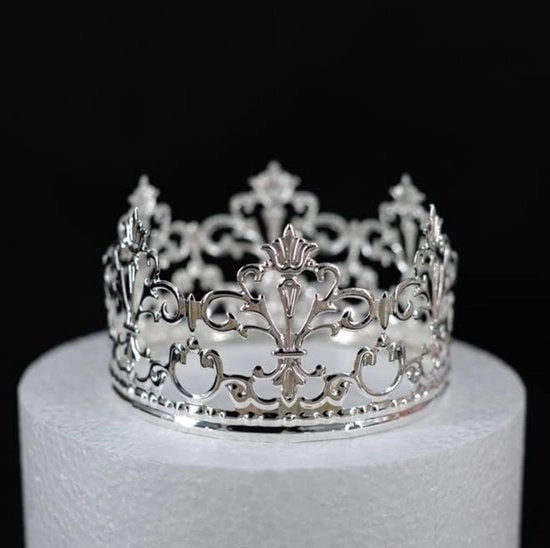 Decorazione per Torte - Corona - Alta Qualità Metallo - 6 cm di Altezza - Decorazione per Torte