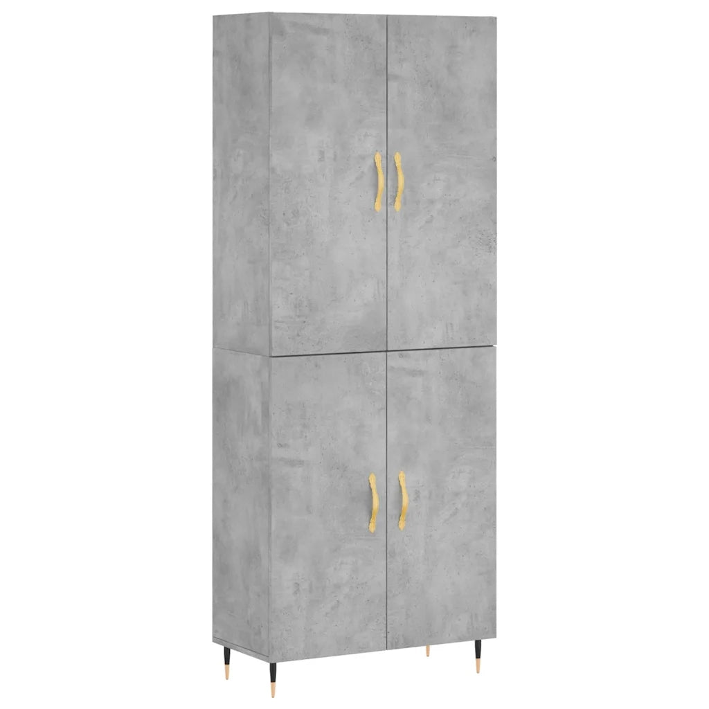 Credenza Grigio Cemento 69,5x34x180 cm in Legno Multistrato 3195663