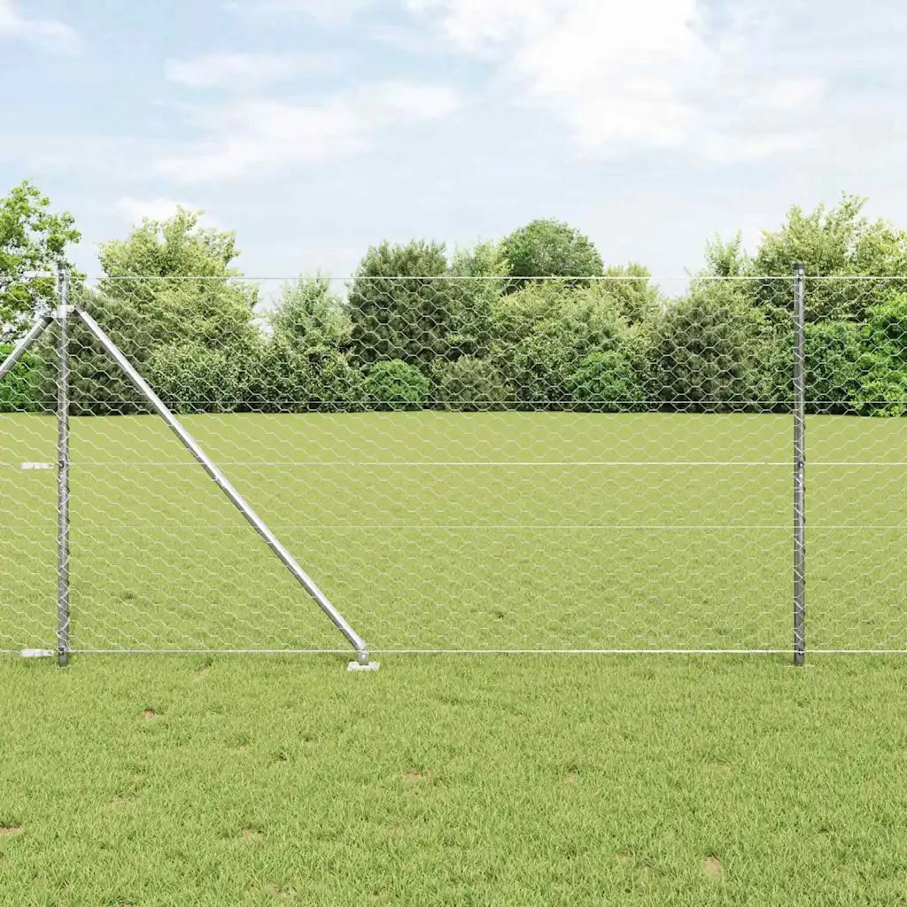Palo della recinzione Argento 50 x 1,2 m (maglia da 50 mm)
