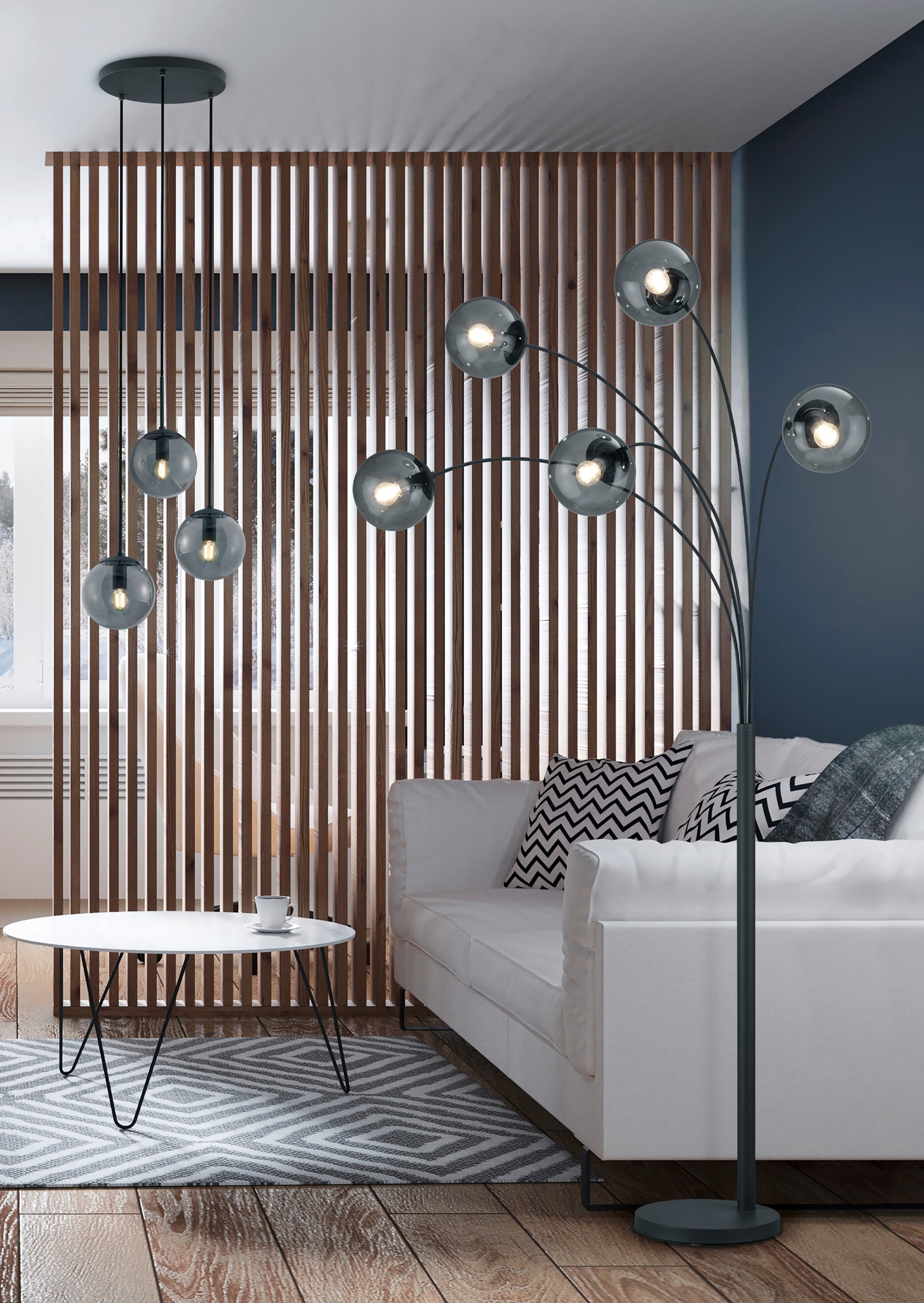 Lampada a Sospensione da Interno a LED in Metallo Antracite