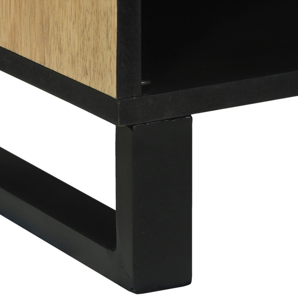 Mobile TV 100x33.5x46 cm Legno Massello di Mango