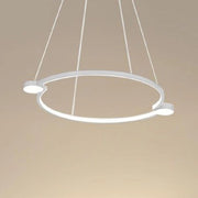 Trade Shop - Lampadario A Sospensione Led 20w Cerchio Con Telecomando Design Moderno Bianco 71071 -