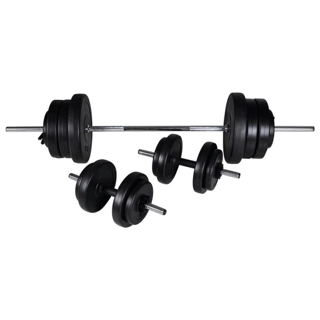 Panca completa per allenamento con pesi e rastrelliera per pesi con set di manubri da 60,5 kg 02_0000024