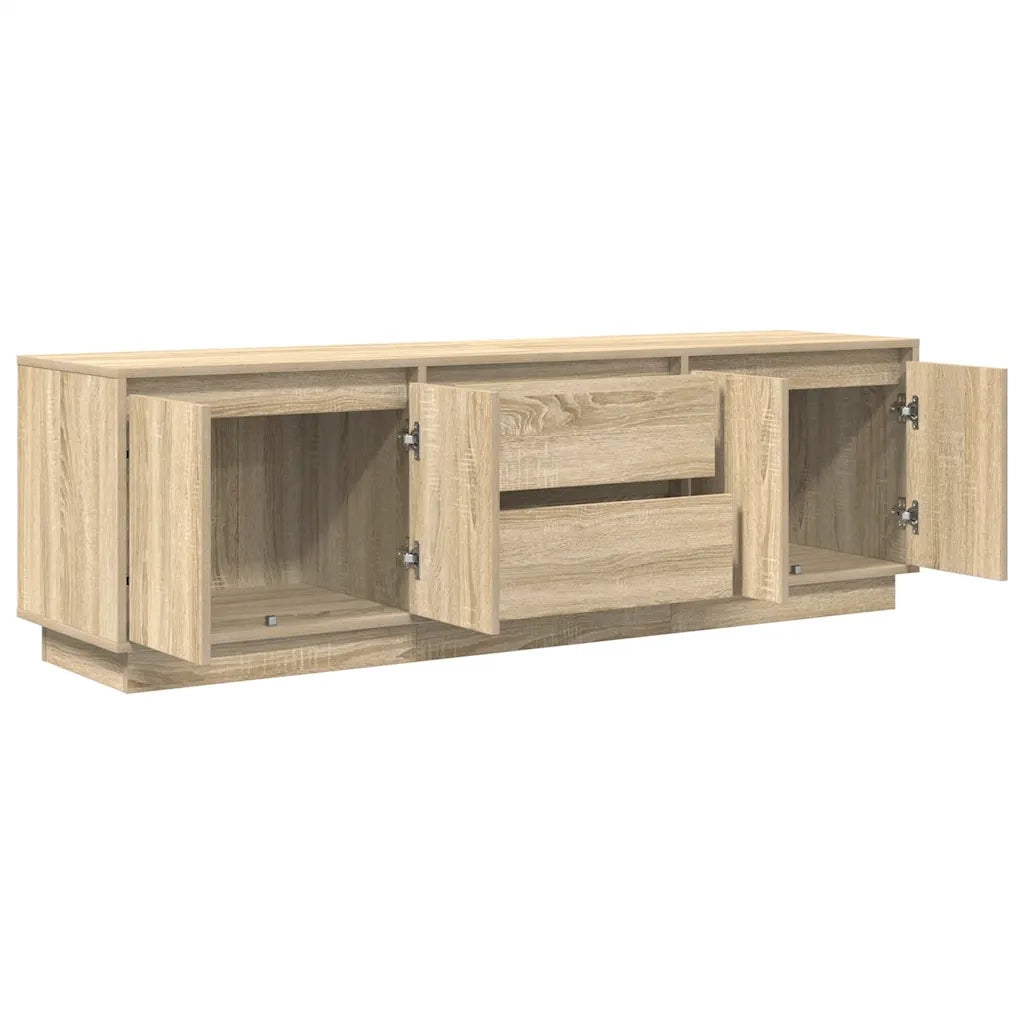 vidaXL Mobile Porta TV con Luci LED Rovere Sonoma 160,5x41x50 cm