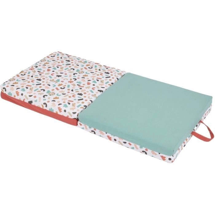 Tappeto da gioco Malin - TINEO - Tappetino evolutivo multifunzione 3 in 1 - 120 x 120 cm - Geometrico / Animali divertenti