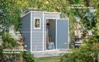 Casetta da Giardino Manor 6x4 Pent, Grigia, 183,5 X 111 X 200,5 h