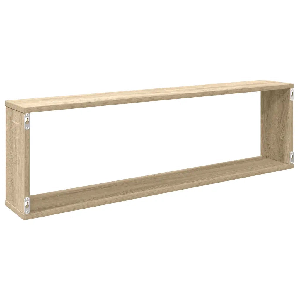 Mensole Parete a Cubo 4pz Rovere Sonoma 100x15x30cm Multistrato 807089