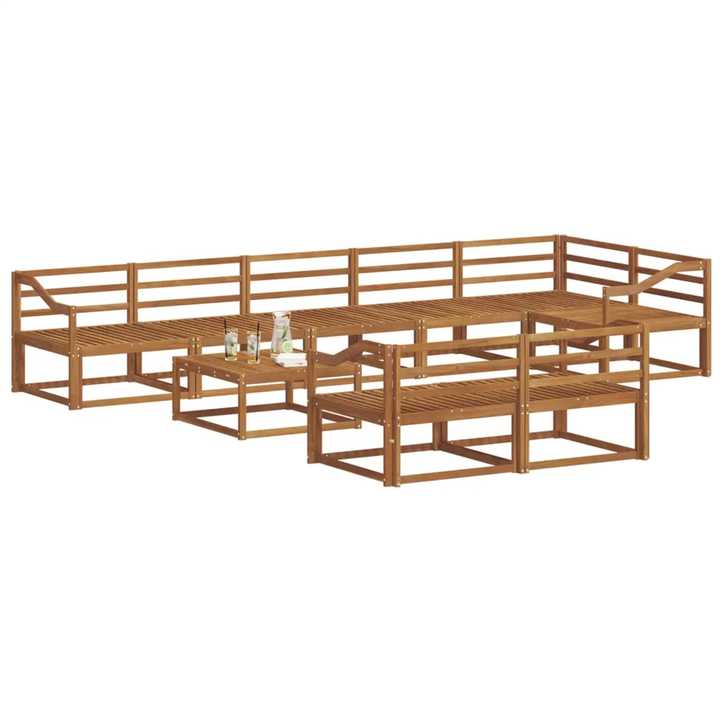 Set di divani da esterno 9 pcs Naturale 3367802