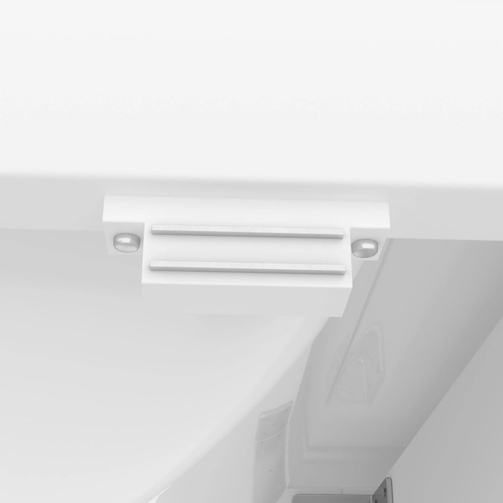Mobile bagno freestanding 51x46x85 cm con lavabo in ceramica, finitura laccata, cassetto silenzioso, ripiano regolabile, bianco