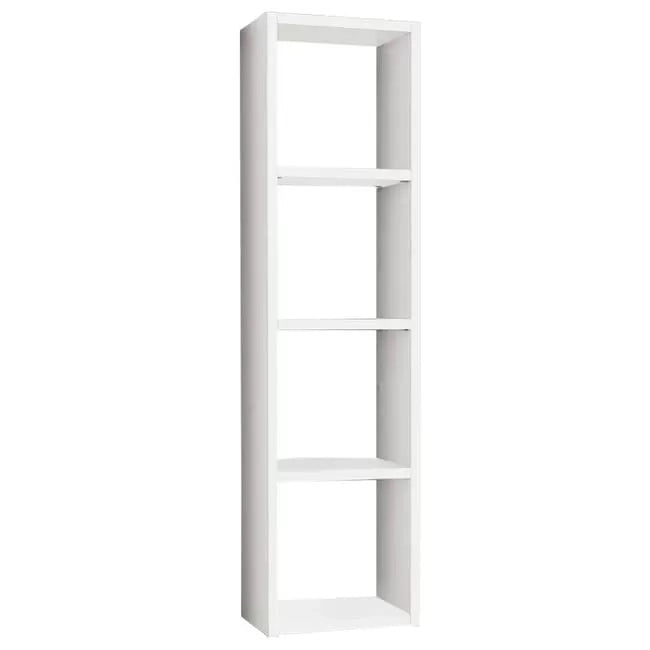 Libreria porta tv moderna colonna bianco frassino l.46 p.30 h.175 - Mobili 2G