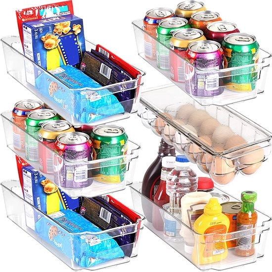 Organizzatore per frigorifero - Contenitore di conservazione - Scatole per frigorifero - Box di conservazione sostenibile - Organizzatore per la cucina - Cassetti di conservazione - Qualità premium