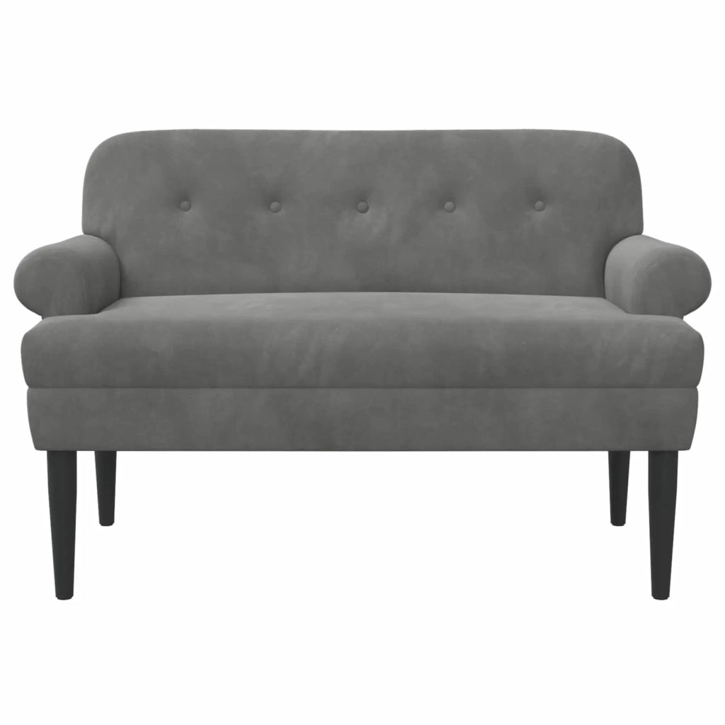 Loveseat con bottoni imbottiti Grigio Scuro 120 x 66 x 78 cm 42041829