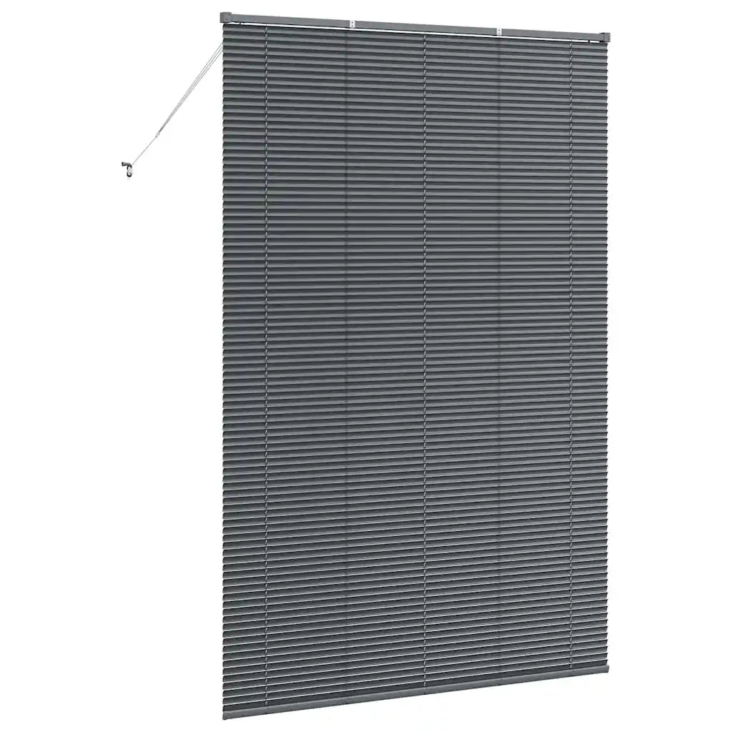 vidaXL Tenda per Finestra con tende Manuale Grigio scuro Alluminio