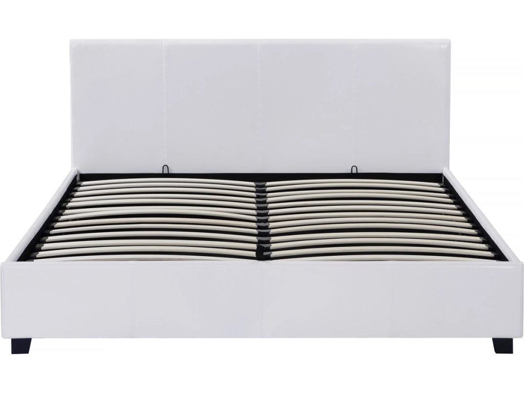 Letto doppio con contenitore  "Carla"- 160 x 200 cm  - Bianco