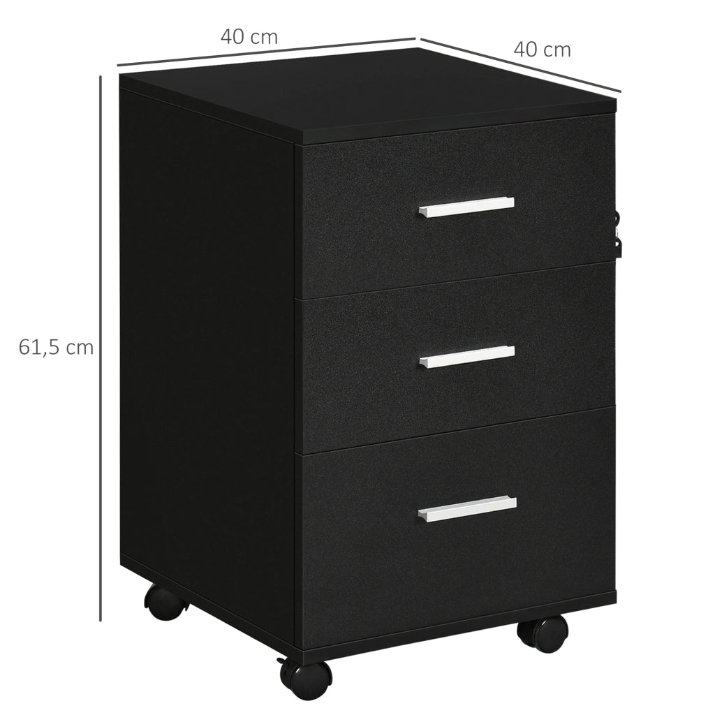Scrivania con cassetti ¨C zephmum ¨C 40x40x61.5 cm nero