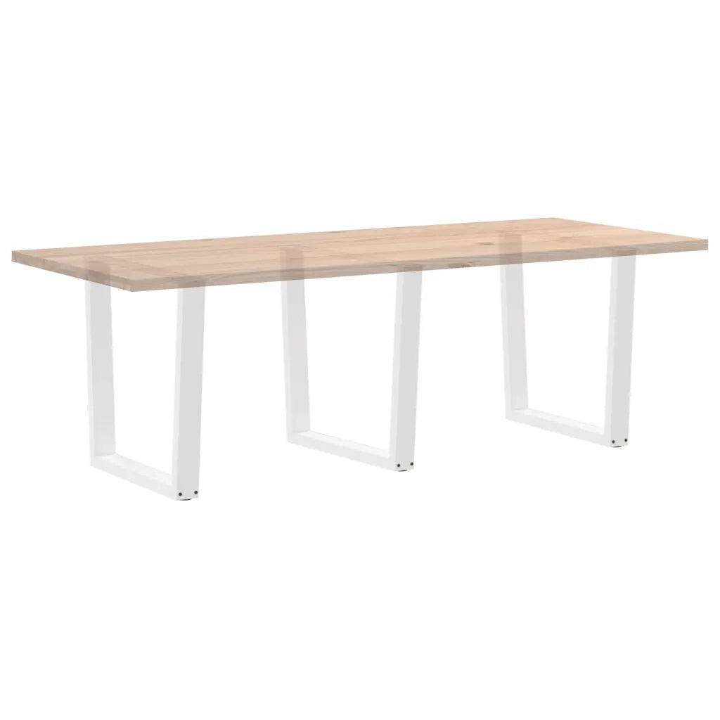 Gambe per tavolo da pranzo a forma di V 3 pz bianche 90x(72-73,3) cm in acciaio 4012669