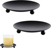Due sostegni per candele in cera - supporti decorativi per candele stilate