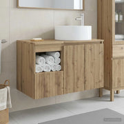 Set di mobili per il bagno 2 pz Rovere Artigianale 3404113