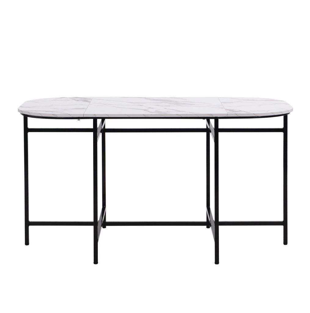 Set tavolo da pranzo bianco con 6 sedie imbottite