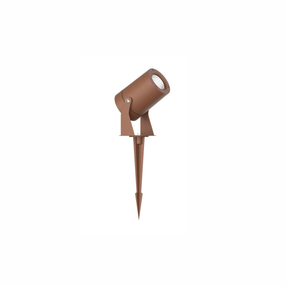 Sair XL - Faro a led a picchetto rotondo 20W IP65 Corten 3000K - Luce da giardino per piante o siepe h38cm - Beneito faure