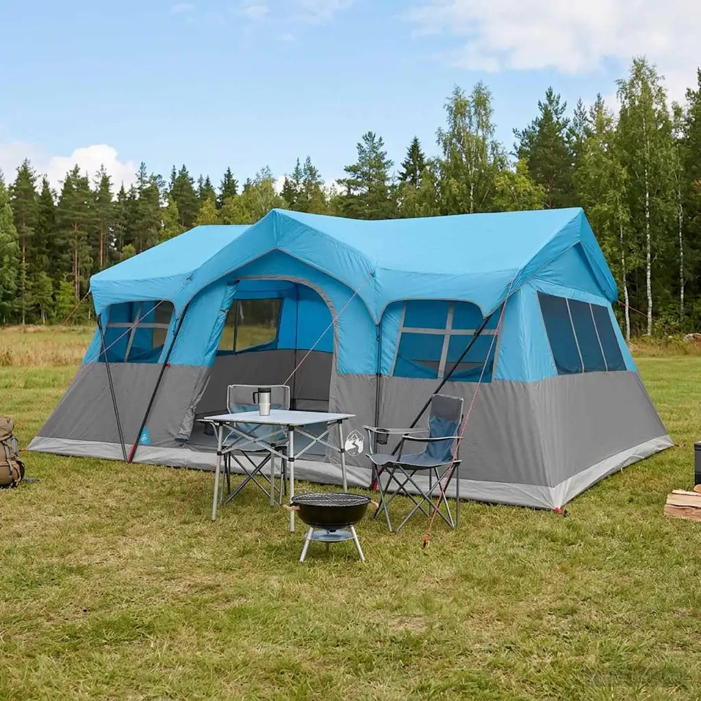 Tenda Familiare Blu 487 x 340 x 216 cm Poliestere e Acciaio 42028674