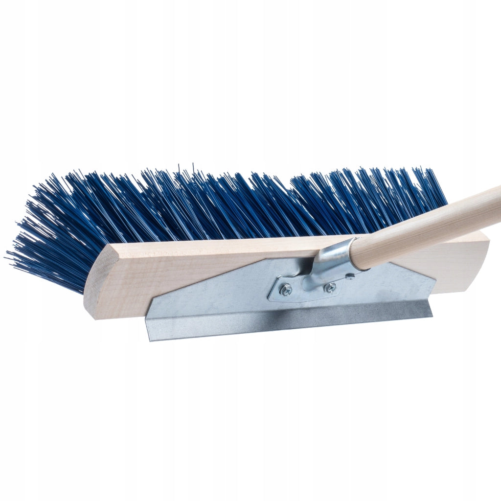 Scopa stradale KADAX da 40 cm per la pulizia di marciapiedi con raschietto da 154 cm