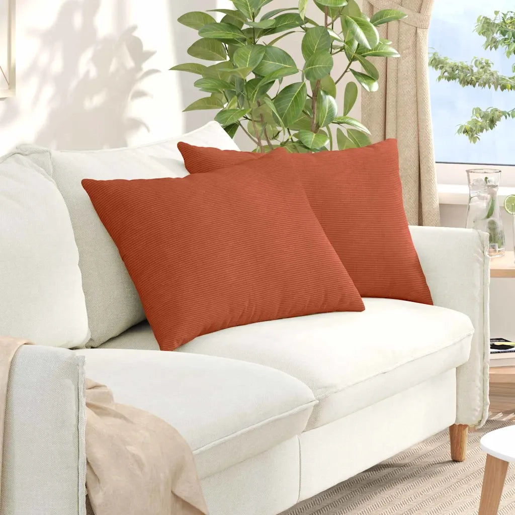 Cuscini da Divano 2 pz | Cuscini per sedie Rosso Arancio 70 x 50 cm