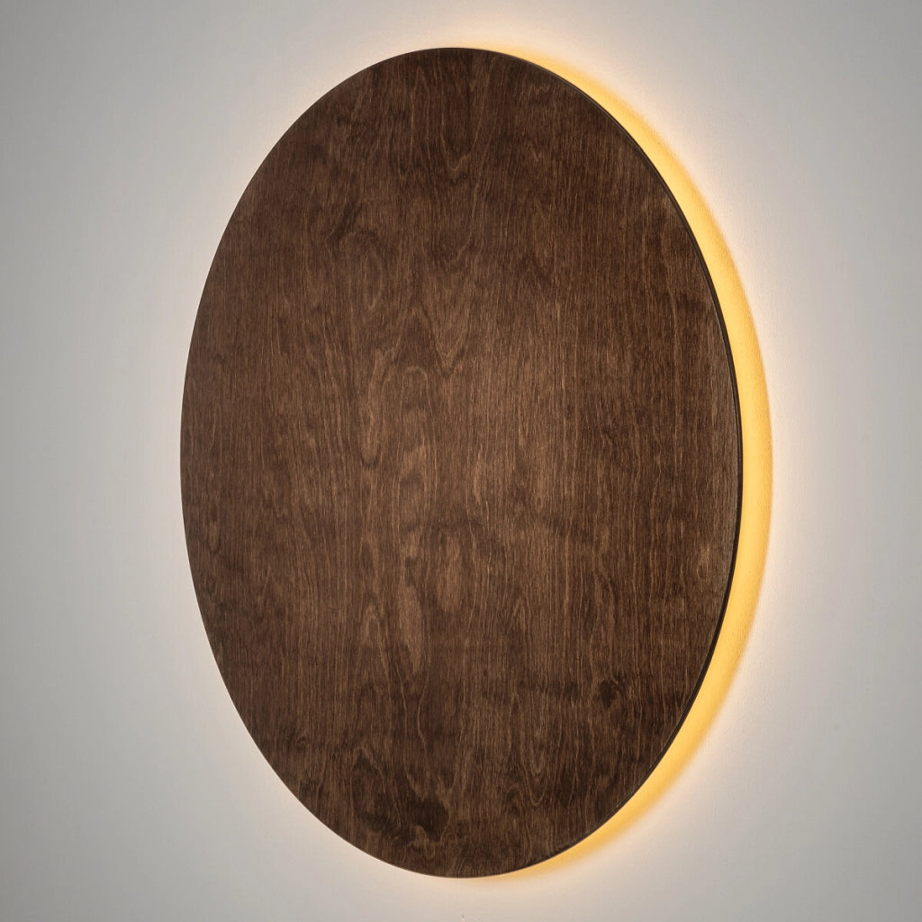 Applique rotonda Ø75 legno scuro Ring Timber LED 22W Nowodvorski