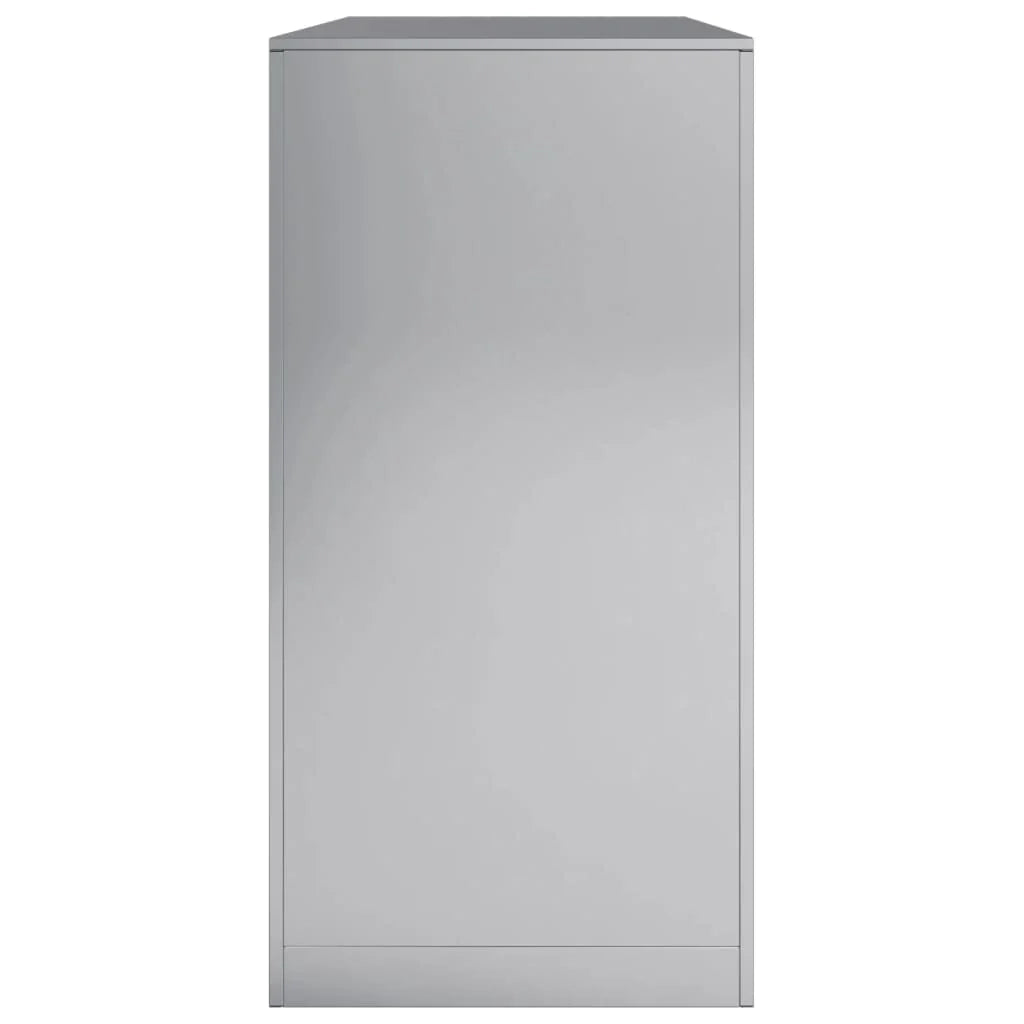 Portalegna 100 x 40 x 80 cm acciaio zincato grigio 02_0043703