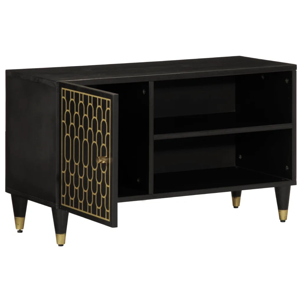 Mobile Porta TV 80x31,5x46 cm in Legno Massello di Mango 358335
