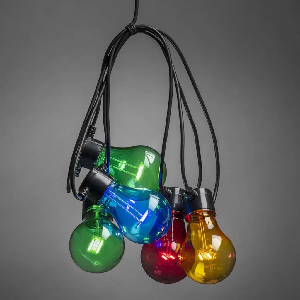 KONSTSMIDE Luci per Feste con 10 Lampadine Set Estensione Multicolore 436559