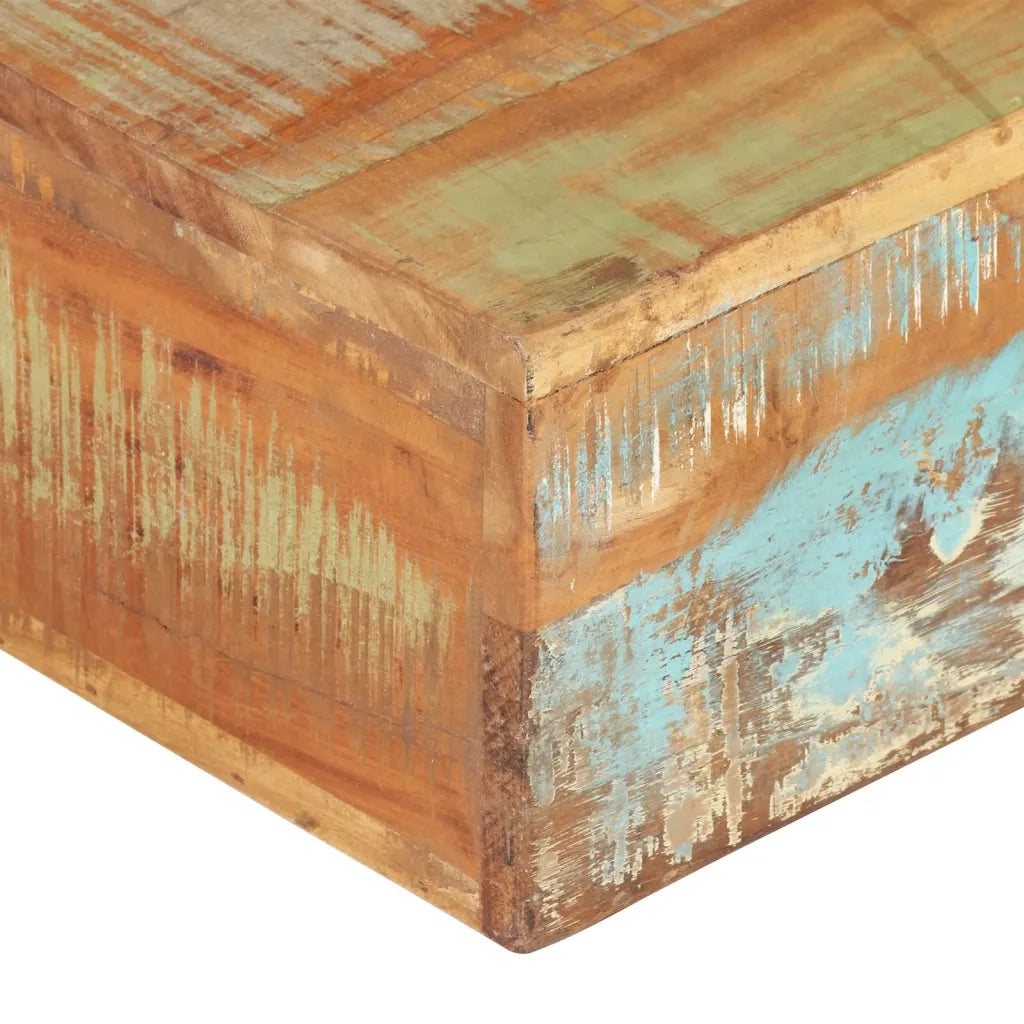 Tavolino da Salotto 80x80x28 cm in Legno Massello di Recupero 323594