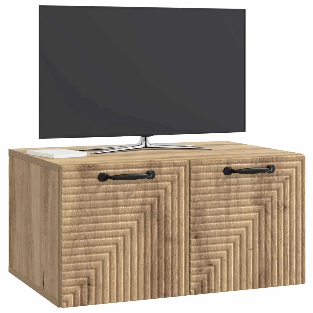 Mobile Porta TV da Muro Rovere Artigianale 59,5 x 41 x 30 cm