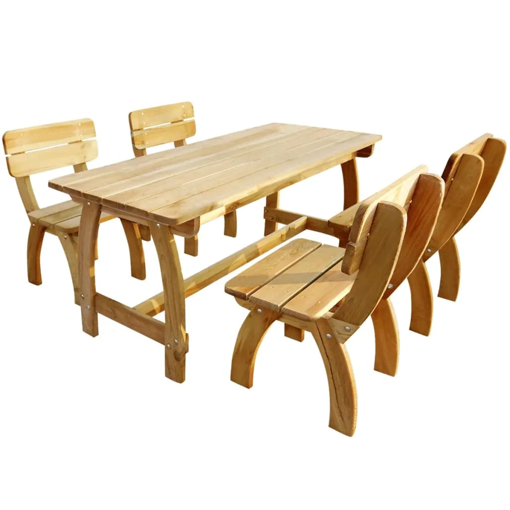 Set da pranzo da esterno 5 pezzi in legno di pino impregnato 02_0014661