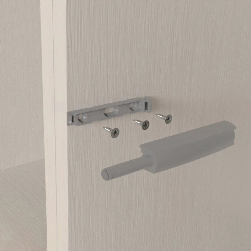 Lotto di 10 chiusure per porte da avvitare ai mobili con regolazione Push Lite, lunghezza 80 mm, Chiusura soft, Tecnop..