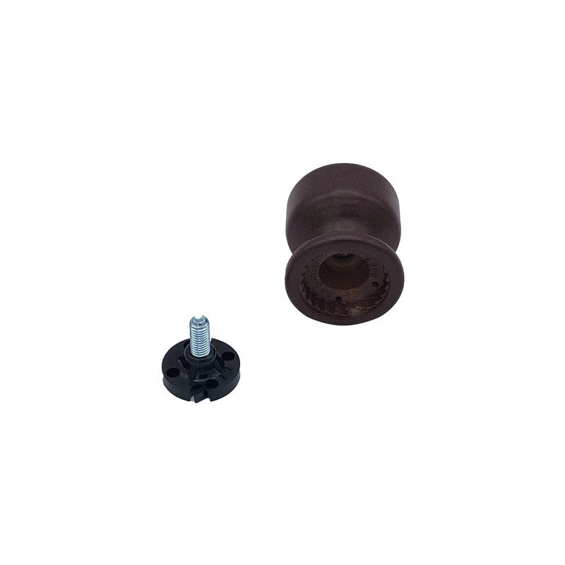 Pomolo fisso per porta SAGUATTI 875/50UAB in alluminio marrone opaco