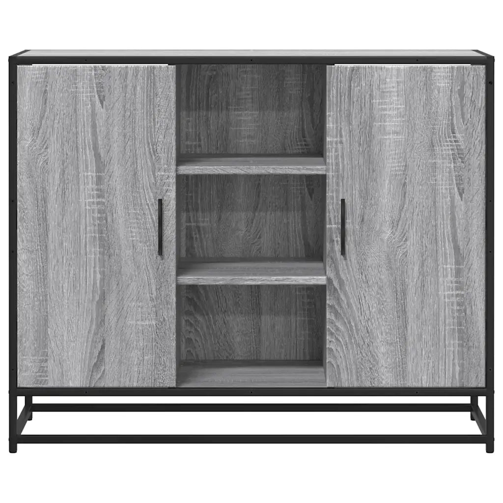 Credenza Grigio Sonoma 92x35x76 cm in Legno Multistrato 849017