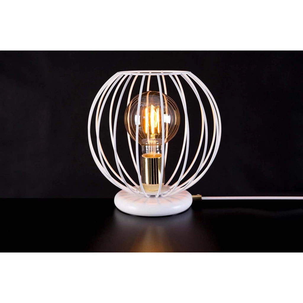 Lampade Da Scrivania Contemporaneo Omoikane Acciaio Bianco 1 Luce E27 Ip20