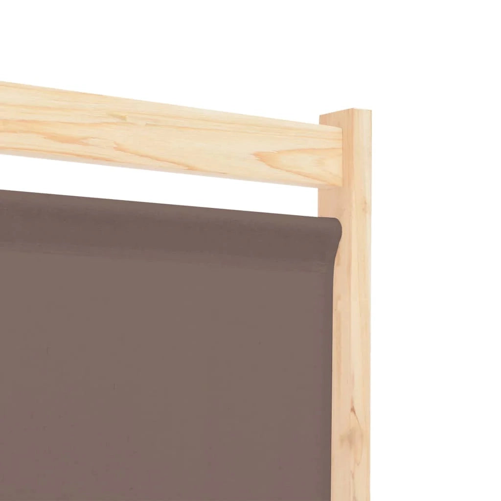 Paravento divisorio divisorio mobile decorativo 3 pannelli marrone 120x4 cm tessuto 0802087