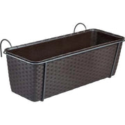 CASSETTA + RISERVA +BALCONIERA NATURAL STEFANPLAST  PP RATTAN MOKA CM 50X18 H.CM 16