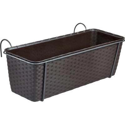 CASSETTA + RISERVA +BALCONIERA NATURAL STEFANPLAST  PP RATTAN MOKA CM 50X18 H.CM 16