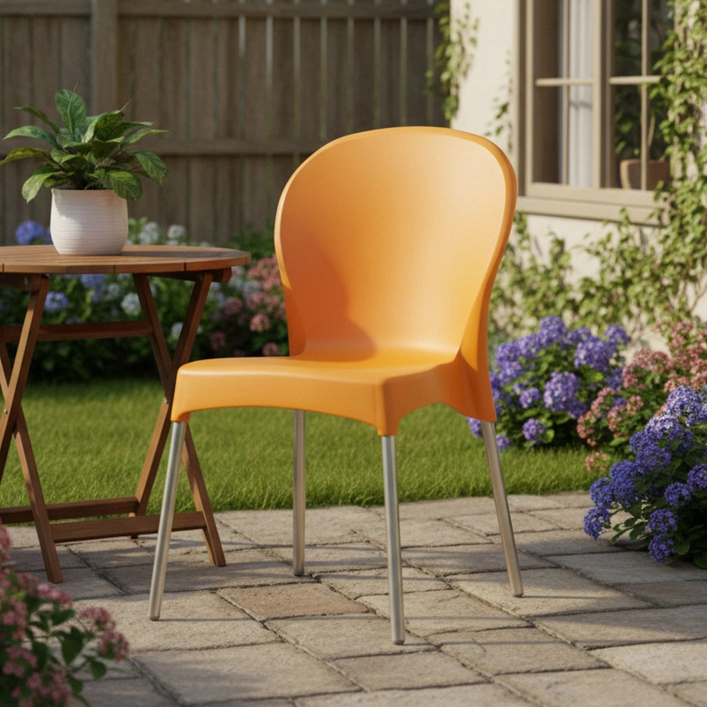 Linder, Sedia da Esterno una Sedia Made in Italy, Arancione