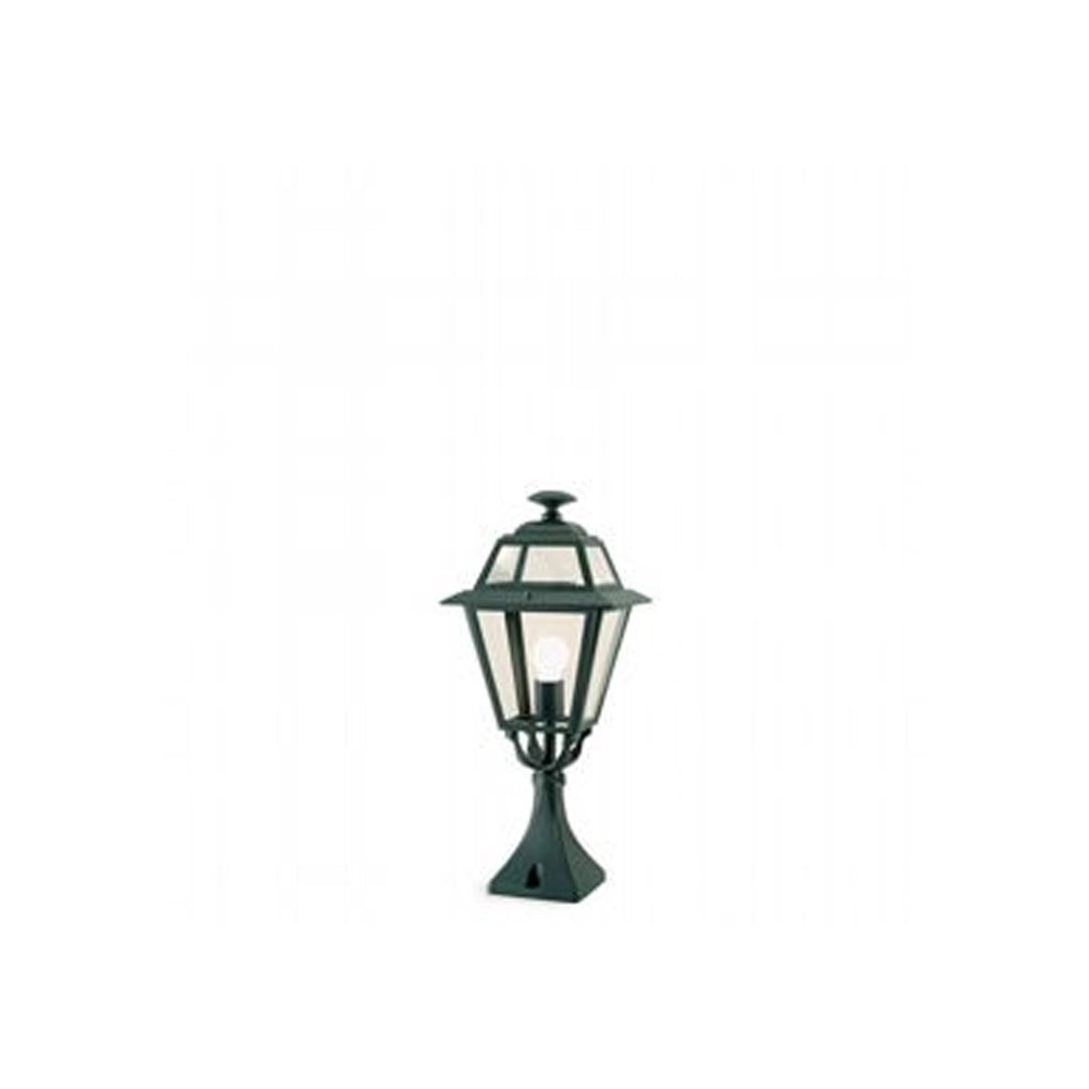 Paletto H60Cm Esterno Contemporaneo Elegance Alluminio E Vetro Grigio 1 Luce E27