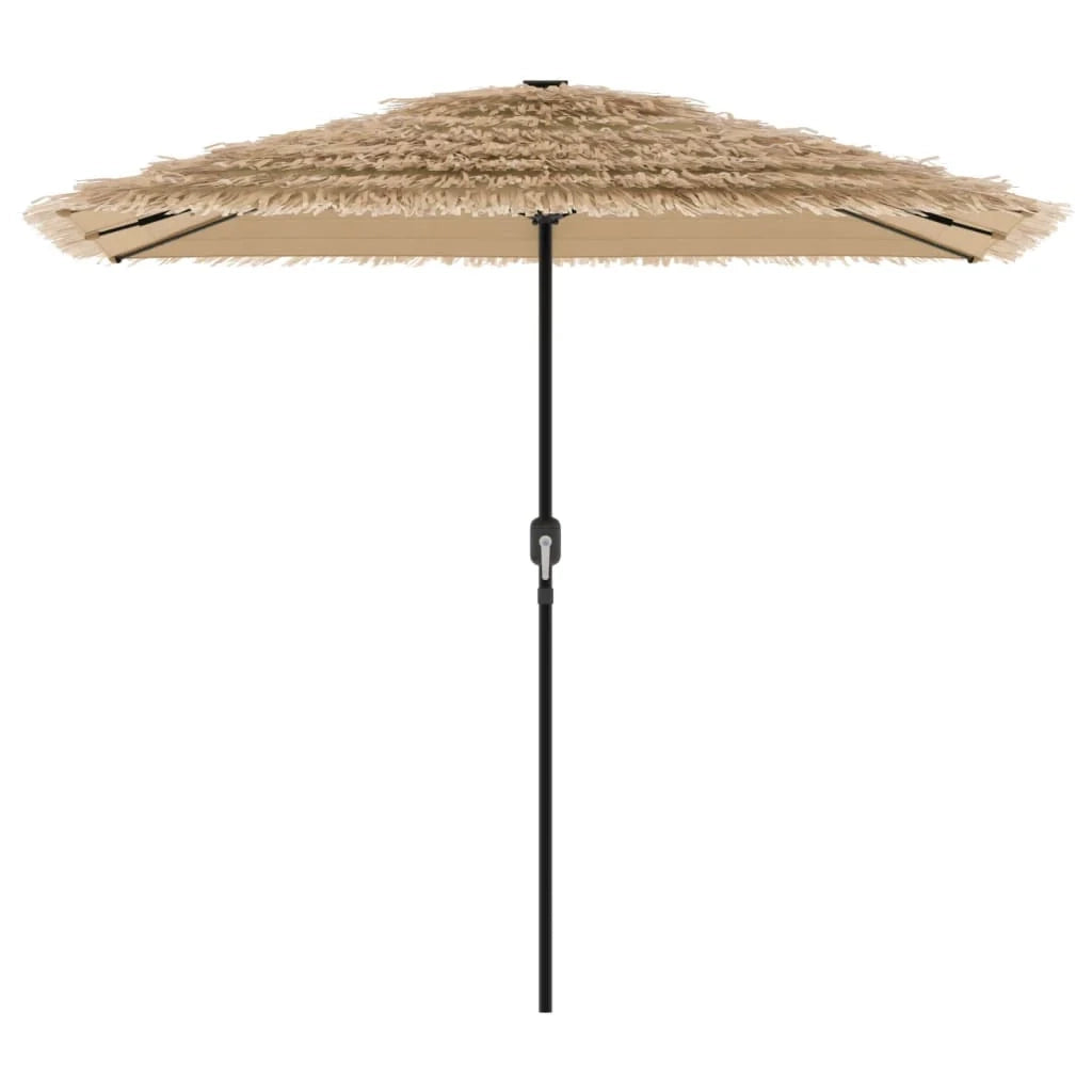 Ombrellone da giardino quadrato con illuminazione a LED poliestere 248 x 248 x 248 cm protezione UV e pioggia stile moderno marrone 02_0056412