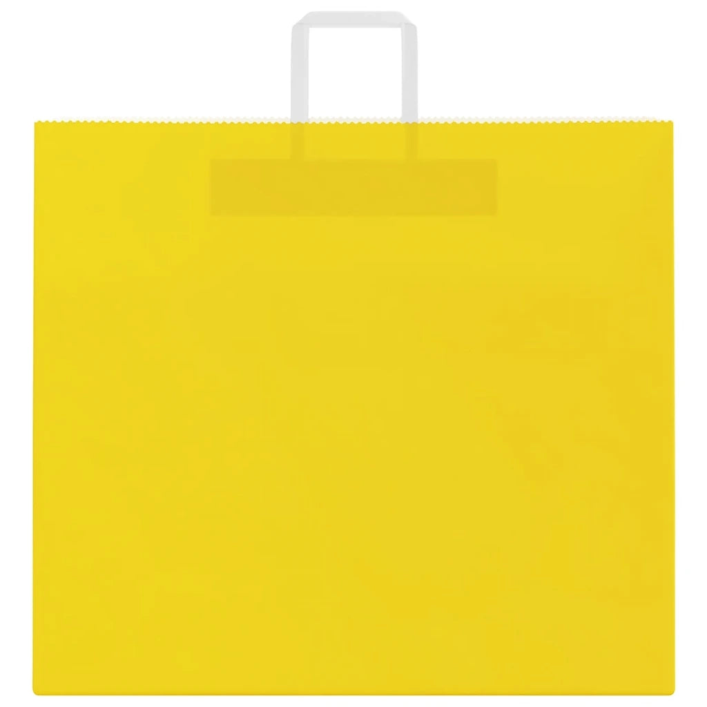 Sacchetti di Carta 250 pz con Manici Gialli 54x15x49 cm 4102018