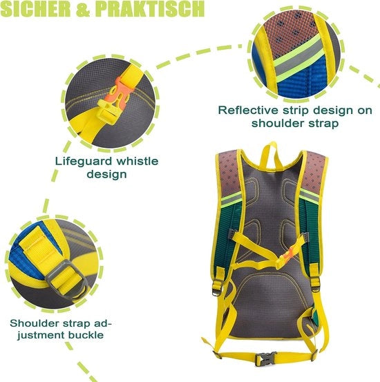 Zaino per bicicletta con contenitore per bevande 2L, zaino per bicicletta 25L
