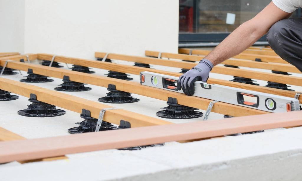 Set 100 supporti per pavimenti galleggianti, Altezza regolabile 18-25mm Max 2700 kg, Piedini per Decking